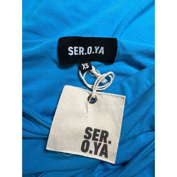 SER.O.YA Bristol Midi Dress in Turquoise X-Small New Womens Cut out Stretchy - Picture 8 of 14